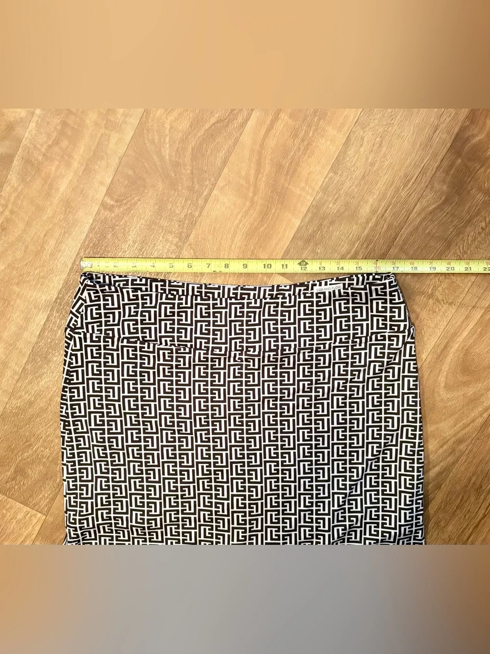 Golftini Ebb and Flow Pull-On Stretch Knit Skort Black & White Geometric PrintXL - Picture 13 of 14